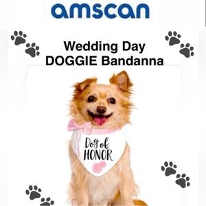 🐾 🐕 AMSCAN Wedding Pet Accessory Dog Of Honor Bandana size M NWT
